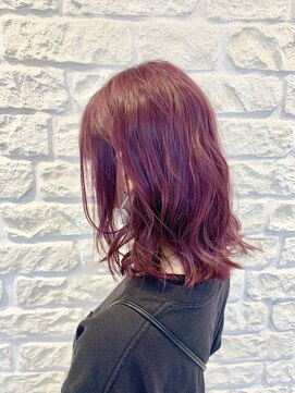 ヘアアプセウス (hair APCEWS) 春っぽピンクミディアムヘア