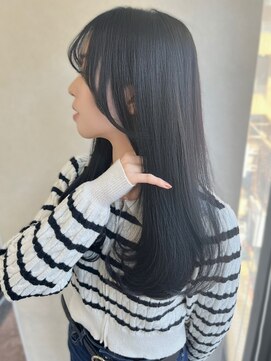 スターズ 川越店(STARS) うる艶　ストレート　顔周りカット　グレージュ　内巻き　ロング