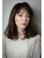 カバーヘア ブリス 志木南口駅前店(COVER HAIR bliss)&nbsp;ニュアンスカラーくせ毛風エアリーセミディw志木30代40代50代