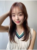 前髪 ウェーブミディアム メルティーカラー 似合わせカット"