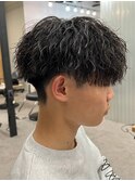 ツイストスパイラル波巻きパーマスパイラルパーマパーマメンズ