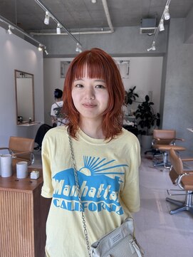 マイン(mine) ビビットオレンジ/夏カラー/ビビットカラー/オン眉