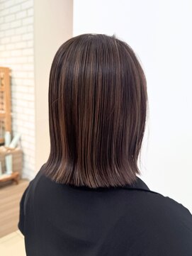 アッシュ 十日市場店(Ash) ボブ　白髪ぼかし　ハイライト