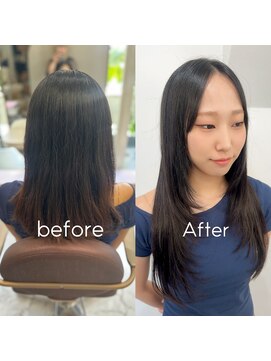 ガルボヘアー 心斎橋店(garbohair) お客様before＆after#プルエクステ#心斎橋エクステ