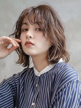 ギークス(GEEKS) 【GEEKS渋谷】パーマ風ボブ/秋冬カラー/ココアブラウン/20代30代