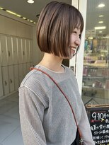 シエル バイ ケンジ 登戸 生田(CIEL by KENJE)&nbsp;ミニマルボブ/ブラウンベージュ/ブリーチなし/秋冬トレンドヘア