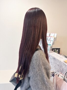 透明感ナチュラルブラウン/ロング/ストレート