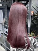 ブリーチなしワンカラー☆ピンクパープル髪質改善トリートメント