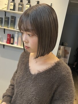 ベルベットヘア 千早店(Velvet hair) 髪質改善カラー×アッシュベージュ【みつ】