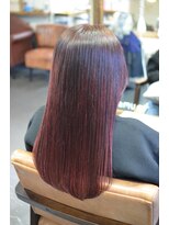 ポタム 東中野(potamu) ツヤツヤロングのレッド系グラデーションカラー