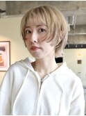20代30代40代 クールショート/ショートウルフ/ブロンドカラー