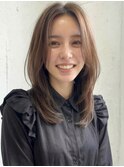 グレージュブラウンくびれレイヤーウルフカットA13戸田公園30代