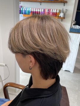 オシャマ ヘアー サンク 二川店(Oshama hair CinQ5) アンブレラカラー「ミルクティーベージュ」