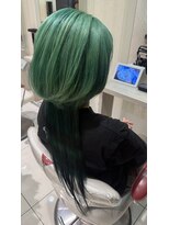 アース 市川店(HAIR & MAKE EARTH)&nbsp;透明感グリーン×クラゲヘア
