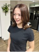 切りっぱなしボブミルクブラウンダークパープルミントベージュ
