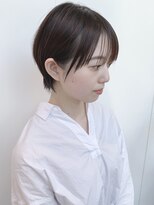 ステア ケース(stair case)&nbsp;黒髪マッシュショート耳かけ前髪ありサイドバング20代30代40代