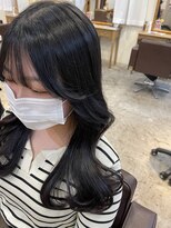 シェノン 西梅田(CHAINON)&nbsp;黒髪/グレーベージュ/レイヤーカット/アッシュ/アッシュブラック