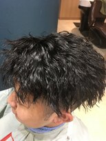 ヘアサロンアンドヘアメイクディー(hair salon hair make D)&nbsp;仙台D　ツイストパーマスパイラルパーマ黒髪刈り上げstyle