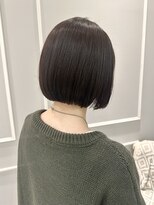 襟足が綺麗なボブスタイル×ダークグレージュ