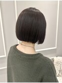 襟足が綺麗なボブスタイル×ダークグレージュ