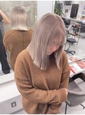 【梅田】ミルクティーベージュダブルカラー髪質改善カラー