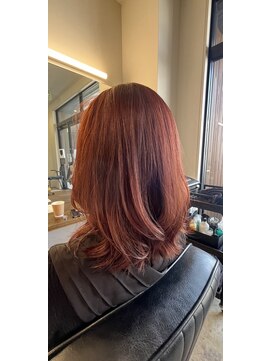 エファッセ 伊奈店(efface) ピンク系カラー×レッドブラウン×ダブルカラー×ゆる巻き×ラフ