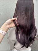 ラベンダーカラーゆるふわみなみウェーブロング艶感大人可愛い