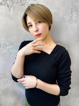 ロンドローズ 名古屋(Lond damaskRose) ブリーチ 学割 オリーブベージュ レイヤーカット リタッチ813