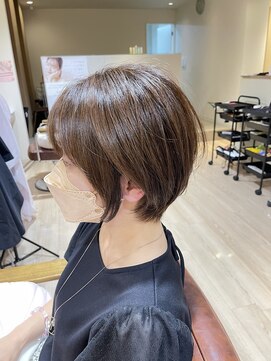 ハピエル ヘアークルー(HAPPYEL hair crew) 白髪ぼかしハイライトベージュカラーコンパクトショート
