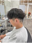 刈り上げショートマッシュ×波巻きパーマ