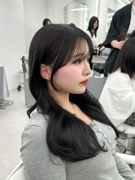 アマトウキョウ アユンチェ(AMA TOKYO×AYUNCHE) 前髪顔まわり韓国ヘアレイヤーカットサイドバンク2wayバンク韓国