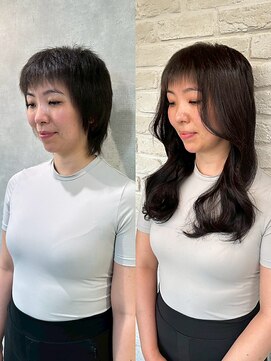 アンククロス 表参道(ANKH CROSS) 【ビフォーアフター】エクステ/ショート→セミロング