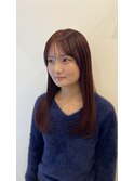 ワインレッド×ナチュラルレイヤー
