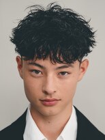 レタッチバイフィフス(RETOUCH by fifth)&nbsp;波巻きパーマメンズマッシュセンターパートツイストパーマウルフ