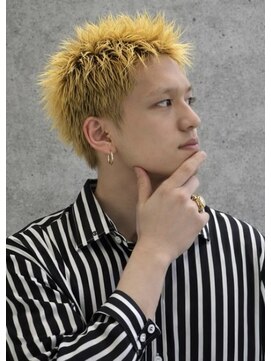 バーバーショップテト(barber shop tete) 金髪スパイキーショート