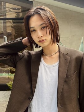 ノラジャーニー(NORA Journey) メンズボブウルフメンズミディアムレイヤーカットメンズウルフ