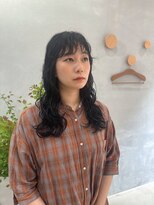 ここち 髪処 大島駅&nbsp;ロングのデジタルパーマスタイル　オイルを揉み込むだけで再現