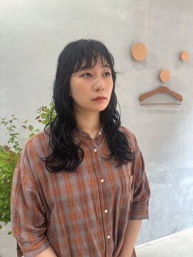 ここち 髪処 大島駅 ロングのデジタルパーマスタイル オイルを揉み込むだけで再現