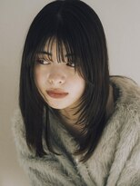 スリーランド(THREELAND)&nbsp;ミルクティーブロンド/ダークブルー/デジタルパーマ/ 蒲生四丁目