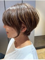 ナチュラル ヘアーデザイニング(Natural hair designing) 上品ショートヘア/トップふんわり/マロンベージュ/うねり対策