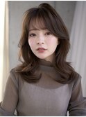 ★コテ巻き風パーマデジタルパーマ韓国風パーマ顔周りカット前髪