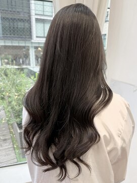バイオレット 表参道店(Violet) くびれレイヤー韓国ヘアダークブルーグレーヘアーロングレイヤー
