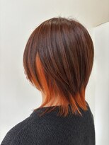 ジェムヘアスタジオ 湘南平塚南口店(Gem Hair Studio) オレンジインナーウルフ【Gem 神原】