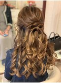 リボンヘアアレンジ
