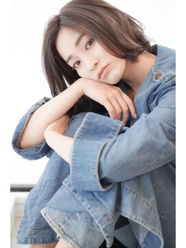 ベイビーズブレス(Baby's breath) ボブ × 外はね × ヌーディ