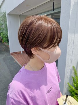 O コンパクトショート艶髪艶カラー大人可愛いヌーディカラー