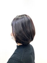 クオリス 上福岡店(QUALIS)&nbsp;暗めカラー/40代50代60代/白髪染め/艶カラー/ショートボブ/