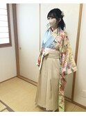 卒業式/袴/ハーフアップ