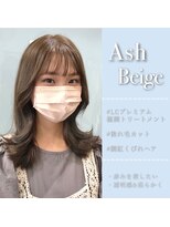 ラブクロムトーキョー オモテサンドウ(LOVECHROME OMOTESANDO)&nbsp;ベビーバングの似合わせカットくびれヘアカールショコラベージュ