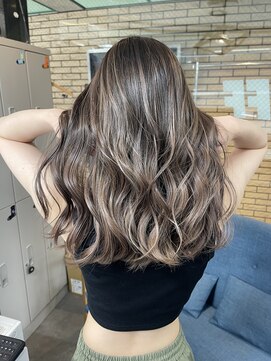 ラフ(LAFF) #バレイヤージュ#グレージュカラー#ボブウルフ#ココアベージュ